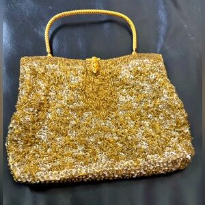 Vintage Gold Sequins Evening Bag